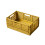 Foldable Plastic Storage Basket 12 x 8 x 5 Inch Yellow 1
