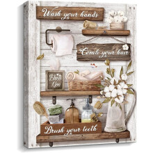 Rustic Farmhouse Canvas Wall Art 12 x 16 in