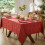 Newbridge Sienna Red Fall Leaves Damask Tablecloth 60 x 144 2