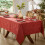Newbridge Sienna Red Fall Leaves Damask Tablecloth 60 x 144 5