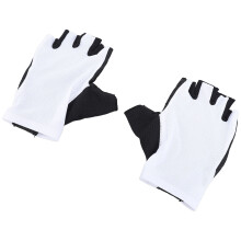 Guantes de ciclismo de medio dedo 9.5-10.5 cm blanco
