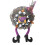 LED Halloween Wreath60x38cm Purple Light Witch Decor 1