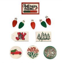 Wooden Christmas Tiered Tray Decoration Set