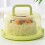 Round Cake Carrier with Lid and Foldable Handle Purple 10.2 5