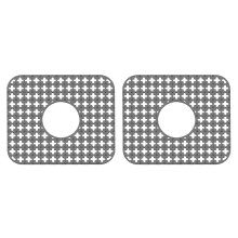 Silikon-Spülbeckenmatte, grau, 34,5 x 29,5 cm, 2er-Pack