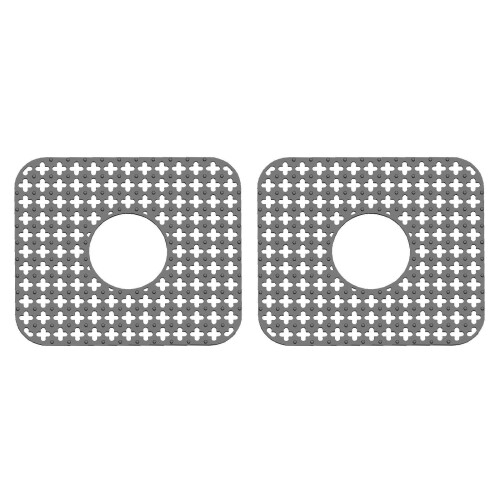 Silicone Kitchen Sink Mat Grey34.5x29.5cm2-Pack