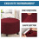 Round Ottoman Slipcover Polyester Jacquard Stretch Cover 3