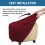 Round Ottoman Slipcover Polyester Jacquard Stretch Cover 5