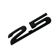 3D ABS 2.0 2.5 Shaped Car Emblem Badge Decal-2.5 gloss black