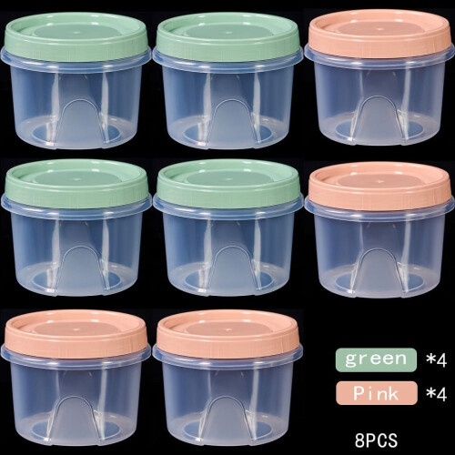 8-Piece 500ml Round Food Storage Containers