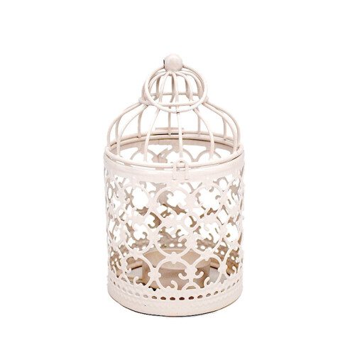 Retro Iron Bird Cage Candle Holder 15cm