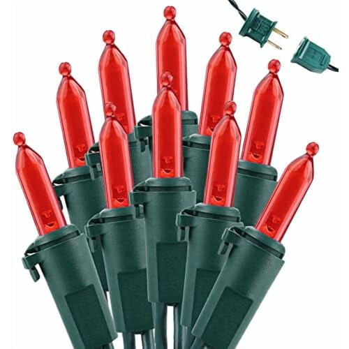 Red 100 LED Christmas String Lights 33ft Indoor Outdoor