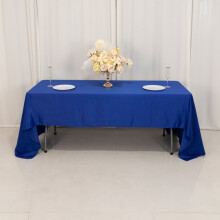 Royal Blue Lamour Satin Rectangular Tablecloth 60 x 126 in