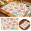 Linen Placemat with Easter Rabbit Design Set of 4 1