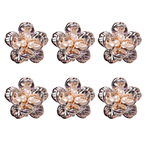 Rose Flower Napkin Rings4.5cm6-Pack Acrylic