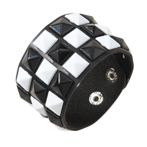 Daily Comfort Soft PU Leather Bracelet Featuring-white black