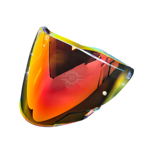 UV Protective Motorcycle Helmets Lens For OF618-Transparent red