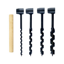 Carbon Steel Hand Auger Wood Drill for Wet Wood-four with wood