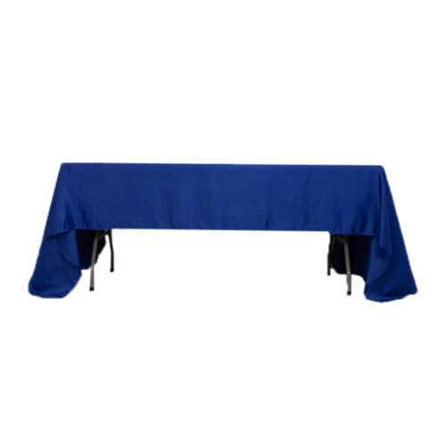 Royal Blue Lamour Satin Rectangular Tablecloth 60 x 126 in 2
