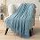 Light Grey Herringbone Throw Blanket 50 x 60 in 4