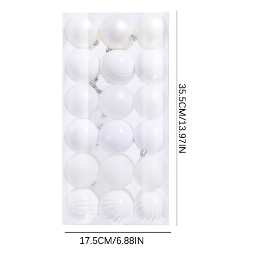 36pcs Shatterproof Christmas Tree Baubles 6cm 2