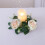 Artificial Rose & Leaf Candle Wreath 23 cm 4