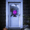 LED Halloween Wreath60x38cm Purple Light Witch Decor 6