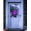 LED Halloween Wreath60x38cm Purple Light Witch Decor 7