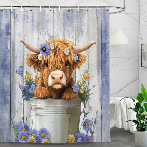 Polyester Shower Curtain with Grommets, 72x72 in 1