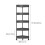 Bathroom Storage Cart 5-Tier Slim Mobile with Wheels 3