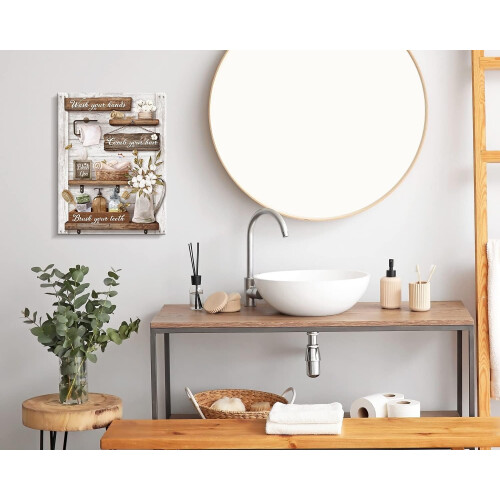 Rustic Farmhouse Canvas Wall Art 12 x 16 in 1