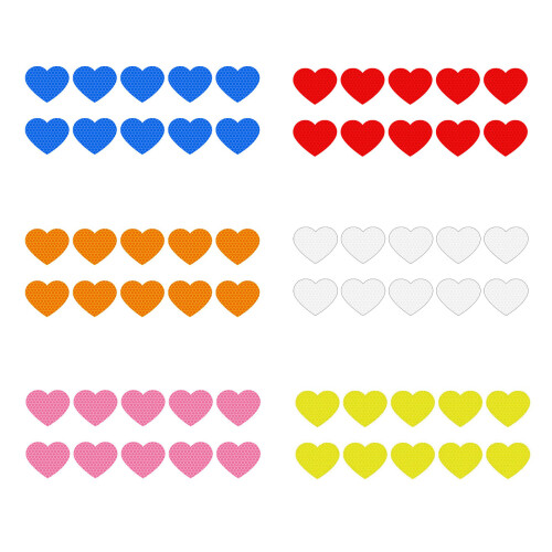 Multipurpose Waterproof Reflective Heart Vehicle Stickers-Pink 1