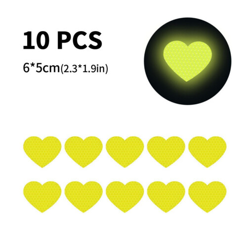 Multipurpose Waterproof Reflective Heart Vehicle Stickers-Pink 2