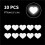 Multipurpose Waterproof Reflective Heart Vehicle Stickers-Pink 4
