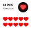 Multipurpose Waterproof Reflective Heart Vehicle Stickers-Pink 5