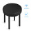Black Cotton-Polyester Round Stool Cover 33cm 5