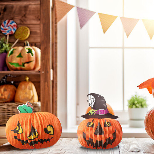 Halloween Hanging Paper Lanterns Pumpkin Bat Ghost Spider 1