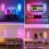 2-Pack LED Wall Sconces with Linen Shade and Remote 4