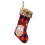 Red Christmas Stocking with Snowman & Deer Design 2