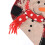 Red Christmas Stocking with Snowman & Deer Design 6