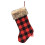 Red Christmas Stocking with Snowman & Deer Design 7