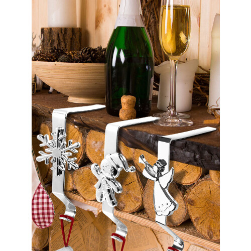 Metal Mantel Hook15.7x10.5x1.5cm Silver 1