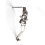 Metal Mantel Hook15.7x10.5x1.5cm Silver 6