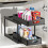 Double Sliding Drawer Sink Organizer40x38x20cm PP 4