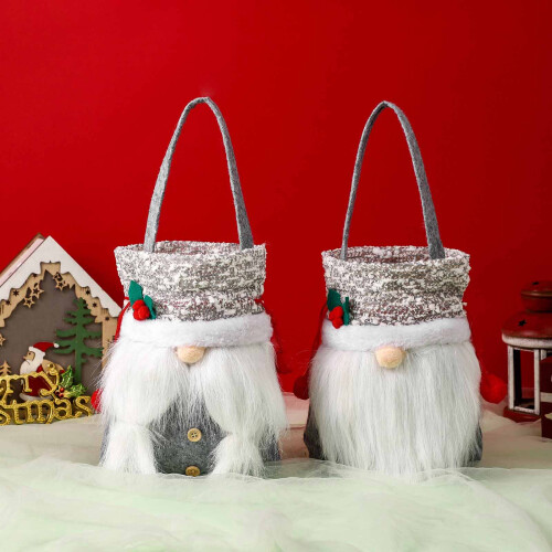 Reusable Cloth Christmas Gift Bag37x19cm 1