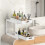 Double Sliding Drawer Sink Organizer40x38x20cm PP 5