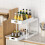 Double Sliding Drawer Sink Organizer40x38x20cm PP 7