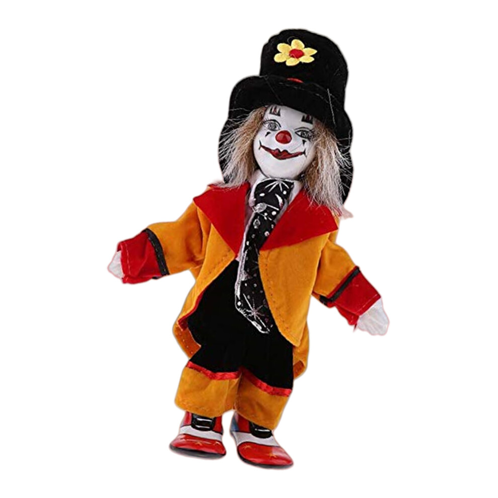 Antique Clown Doll Figurine Decorative Statue Collectible