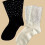 Funkelnde Strass-Socken für Damen, doppelseitiges-Schwarz 7