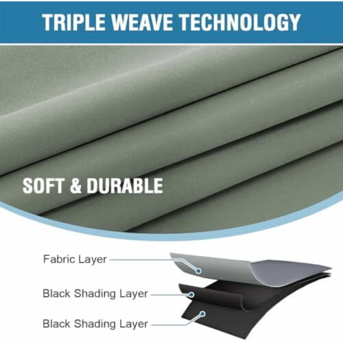 Blackout Curtains with Black Liner, 52x84 in, Pair 2